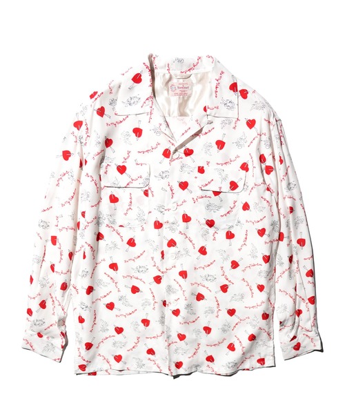 TOWNCRAFT（タウンクラフト） シャツ PRINTED LOOP COLLAR SHIRT 総柄
