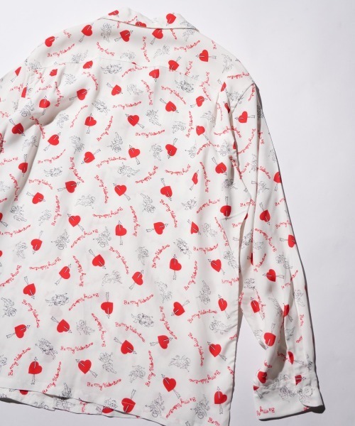 TOWNCRAFT（タウンクラフト） シャツ PRINTED LOOP COLLAR SHIRT 総柄