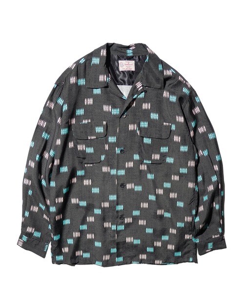 TOWNCRAFT｜タウンクラフト　総柄オープンカラーシャツ　レーヨン　アメカジ TOWNCRAFT（タウンクラフト） シャツ PRINTED LOOP COLLAR SHIRT 総柄