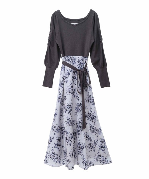 「31 Sons de mode」 ドッキングワンピース 38 チャコールグレー レディース_画像9