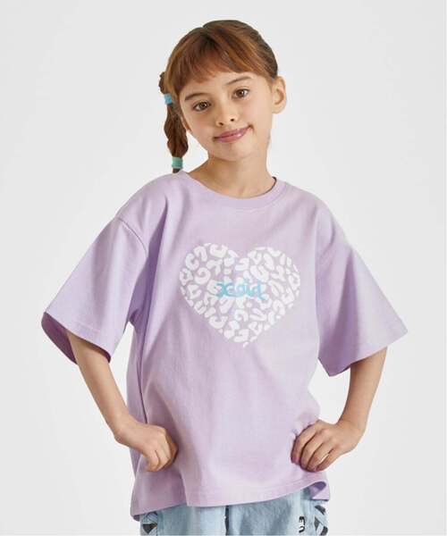 X-girl Stages（エックスガールステージス） tシャツ レオパードハート