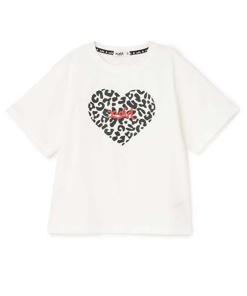 X-girl Stages（エックスガールステージス） tシャツ レオパードハート