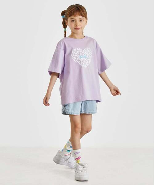 X-girl Stages（エックスガールステージス） tシャツ レオパードハート