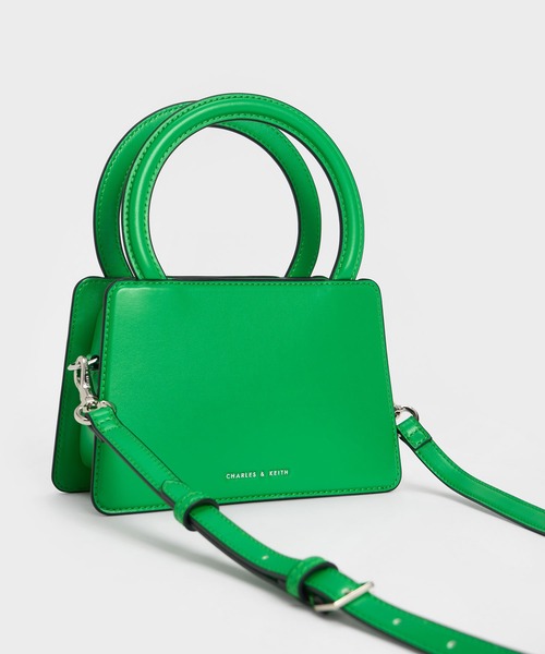 「CHARLES & KEITH」 2WAYバッグ S グリーン レディース_画像7