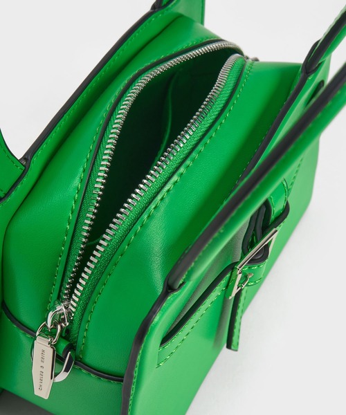 「CHARLES & KEITH」 2WAYバッグ S グリーン レディース_画像9