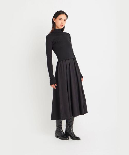 「agnes b.」 ドッキングワンピース 2 ブラック レディースの画像