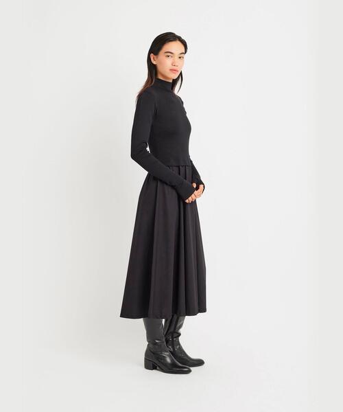 「agnes b.」 ドッキングワンピース 2 ブラック レディースの画像