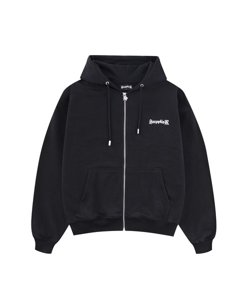 「SUPPLIER」 ジップアップパーカー SMALL ブラック メンズの画像