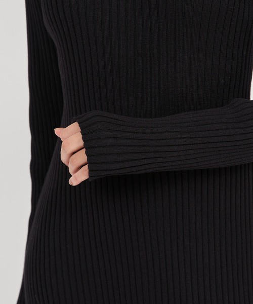 「ROYAL PARTY」 ニットワンピース SHORT パープル レディース_画像9