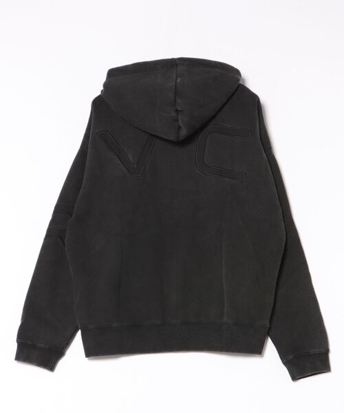 「RVCA」 ジップアップパーカー L ブラック×ホワイト メンズ_画像2