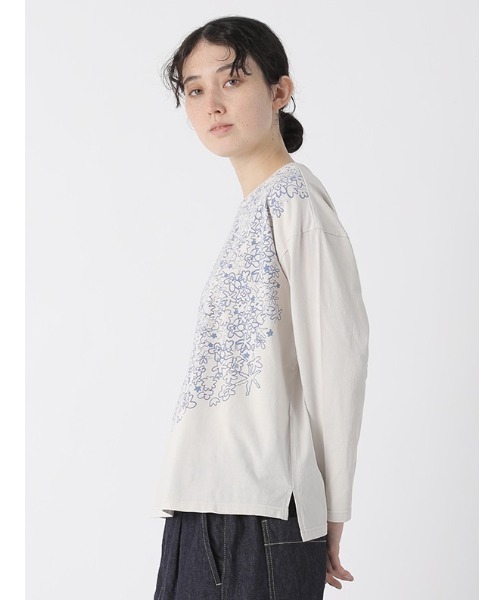 「Plantation」 長袖カットソー M size ダークグレー レディース_画像5