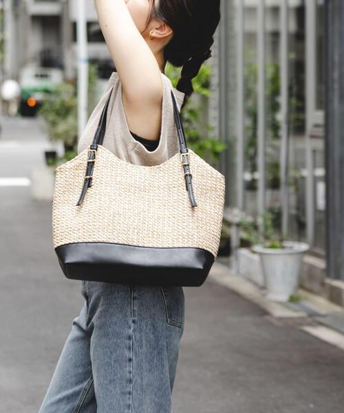 agnes b.（アニエスベー） かごバッグ カゴバッグ ラフィア 2wayトート
