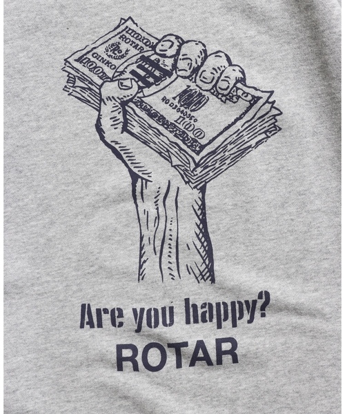 「ROTAR」 スウェットカットソー LARGE ミックスグレー メンズ_画像3