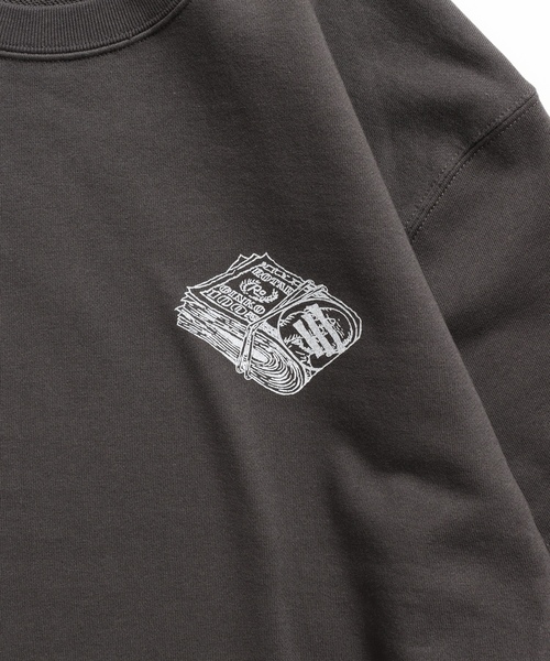 「ROTAR」 スウェットカットソー LARGE ミックスグレー メンズ_画像4