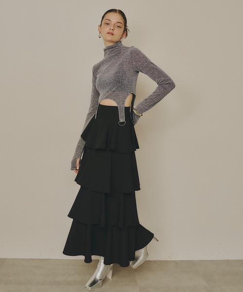 「VIOLETTA」 長袖カットソー FREE シルバー レディース_画像8