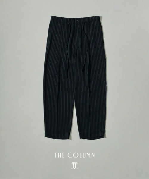 ワイドパンツ スラックス COLUMN / サテン イージートラウザーズ「THE COLUMN」 メンズの画像