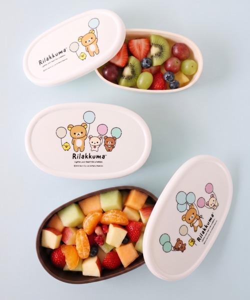 弁当箱 「Rilakkuma/リラックマ」 抗菌シール容器3Pセット SRS3SAG