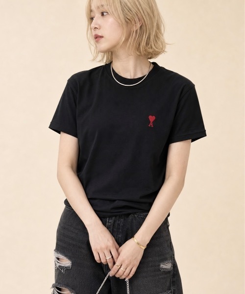 AMI Alexandre Mattiussi tシャツ AMI PARIS / AMI SMALL HEART LOGO