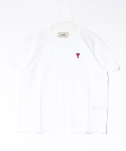 アミアレクサンドルマテュッシ  BFUTS001.724 ハートAロゴ刺繍Tシャツ レディース XXS AMI Alexandre Mattiussi tシャツ AMI PARIS / AMI SMALL HEART LOGO