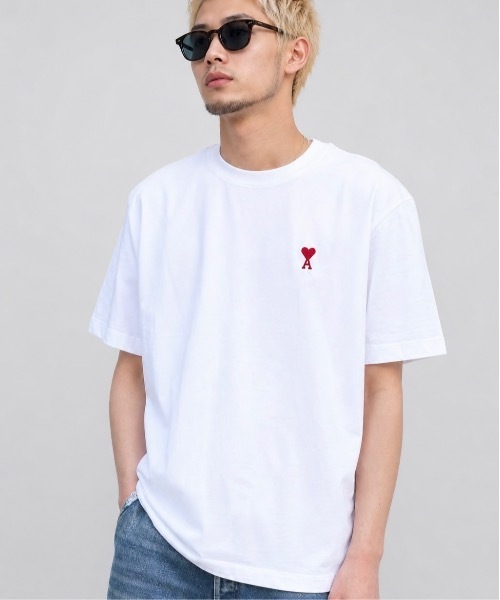 AMIalexandremattiussi(アミアレクサンドルマテュッシ) 半袖Tシャツ サイズXXS XS レディース - BFUTS001.724 白 クルーネック AMIalexandremattiussi(アミアレクサンドルマテュッシ) 半袖Tシャツ