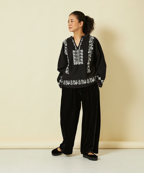 「Freada」 長袖ブラウス ONE SIZE ブラック レディース_画像5