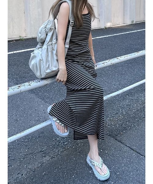 emmi ワンピース emmiロゴカップ付きパイルワンピース : ZOZOTOWN