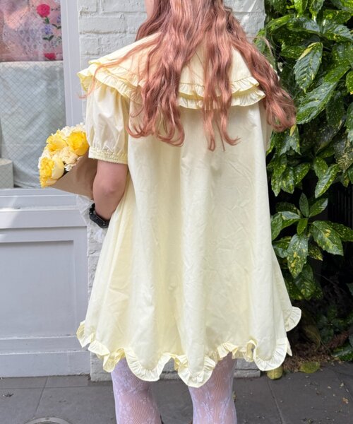 フリル半袖シャツ付きミニワンピース w closet（ダブルクローゼット