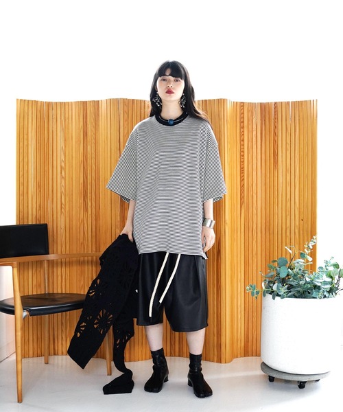 「Aphlotus」 半袖Tシャツ MEDIUM ブラック×ホワイト メンズ_画像7
