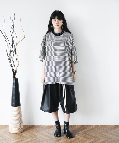 「Aphlotus」 半袖Tシャツ MEDIUM ブラック×ホワイト メンズ_画像9