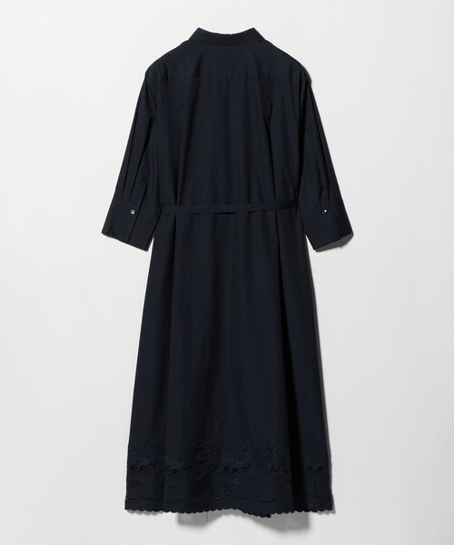 UNITED ARROWS シャツワンピース 美品　小花柄 36 黒 D358 UNITED ARROWS（ユナイテッドアローズ） ワンピース カットワーク