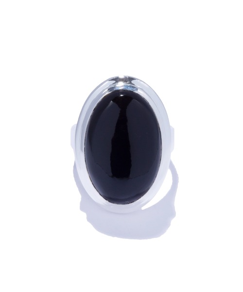 指輪 リング 「quip queint」oval nebula ring onyx/オーバル ネビュラ リング オニキス シルバー レディースの画像