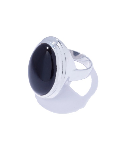 指輪 リング 「quip queint」oval nebula ring onyx/オーバル ネビュラ リング オニキス シルバー レディースの画像