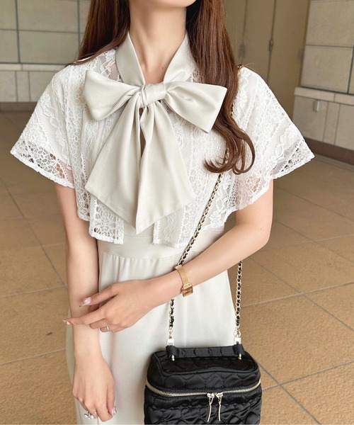 「apres jour」 半袖ワンピース X-LARGE アイボリー レディース_画像5