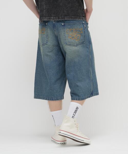 AVIREX（アヴィレックス） ジーンズ GOALERS EMBROIDERY DENIM SHORTS