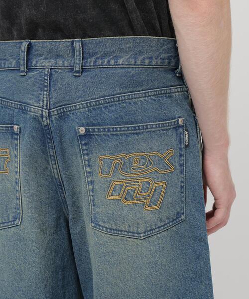 AVIREX（アヴィレックス） ジーンズ GOALERS EMBROIDERY DENIM SHORTS