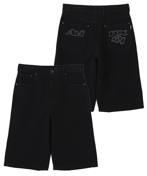 AVIREX（アヴィレックス） ジーンズ GOALERS EMBROIDERY DENIM SHORTS