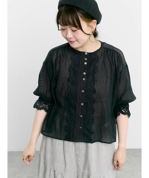 SM2 TSUHARU フリルブラウス レースTシャツ TSUHARU by Samansa Mos2（ツハルバイサマンサモスモス） ブラウス