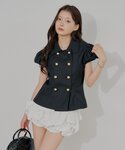 ブラウス シャツ 半袖 「全骨格/セットアップ...の詳細画像5