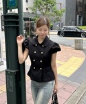 ブラウス シャツ 半袖 「全骨格/セットアップ...の詳細画像2