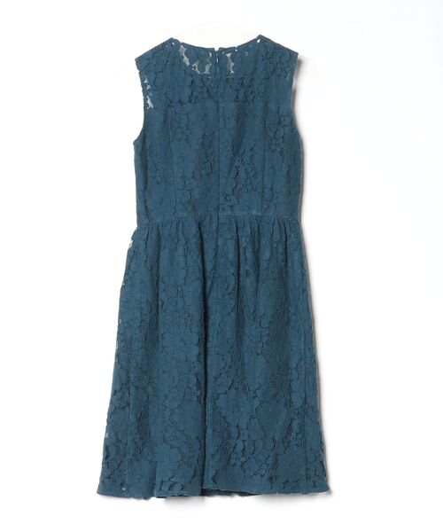 「LOULOU WILLOUGHBY」 レースノースリーブワンピース 2 ネイビー レディース_画像2