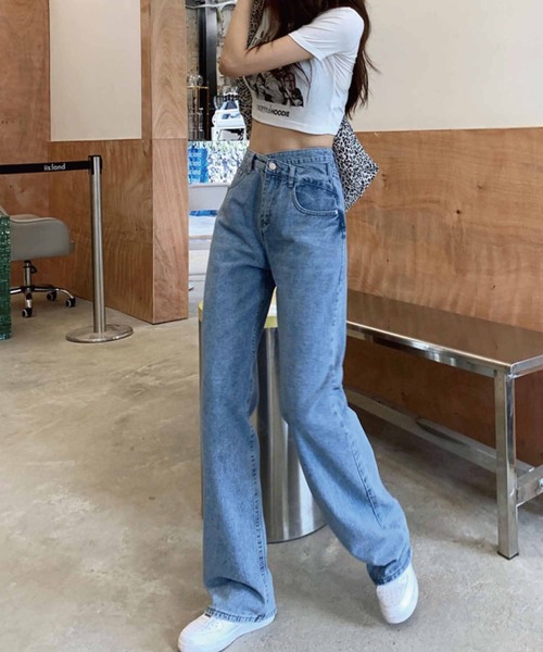 「meJane」 デニムパンツ M ブルー レディース_画像3