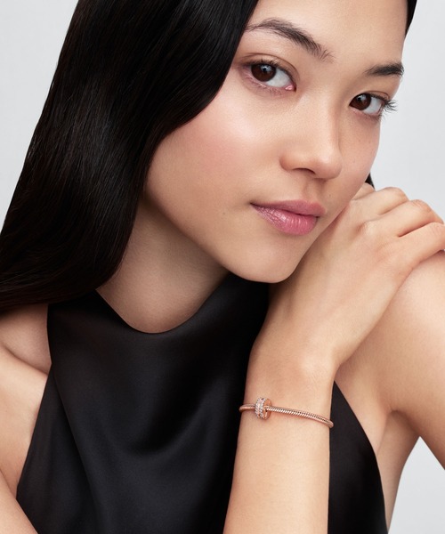 PANDORA（パンドラ） チャーム ダブルライン パヴェ クリップ チャーム