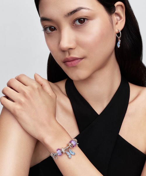 PANDORA（パンドラ） チャーム ダブルライン パヴェ クリップ チャーム