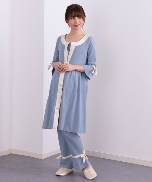 スウィートマミー（SWEET MOMMY）/マタニティ サテンパイピングパジャマ SweetMommy（スウィートマミー） マタニティ マタニティ サテン