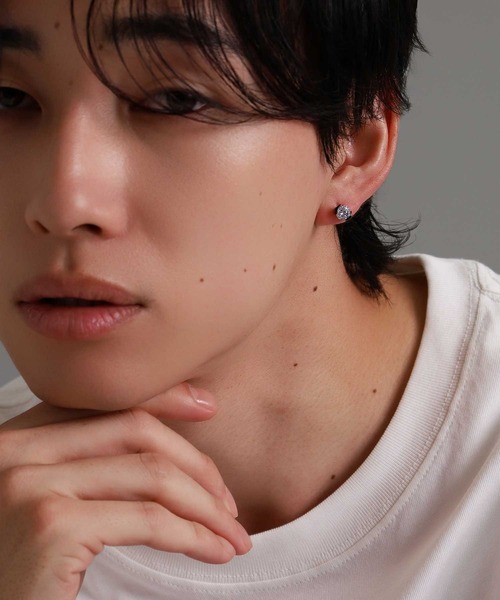 ピアス “BASIC”ブリリアントカットピアス/シルバー925「LION HEART / ライオンハート」 メンズ レディースの画像