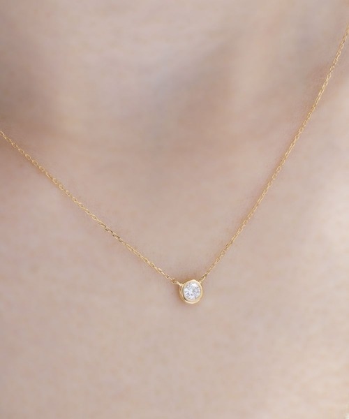 ネックレス K18イエローゴールド ダイヤモンド ネックレス レディースの画像