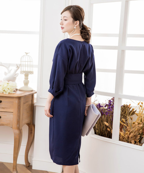 DRESS STAR（ドレススター） ドレス カシュクールネックウエストリボン