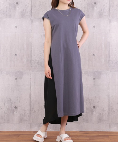 cococob様ワンピース1 単色鳥柄プリーツワンピース（ワンピース）｜coca（coca）（コカ）の