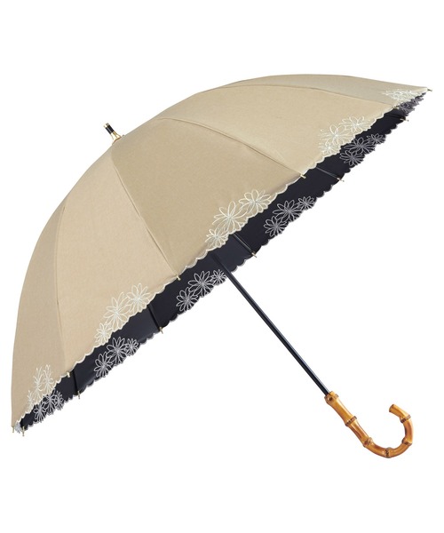 UVO（ウーボ） 傘 完全遮光100% 最強の日傘「」 12本骨 長傘 刺繍