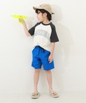 パンツ 「水はじく」撥水ナイロン ハーフパンツ...の詳細画像2